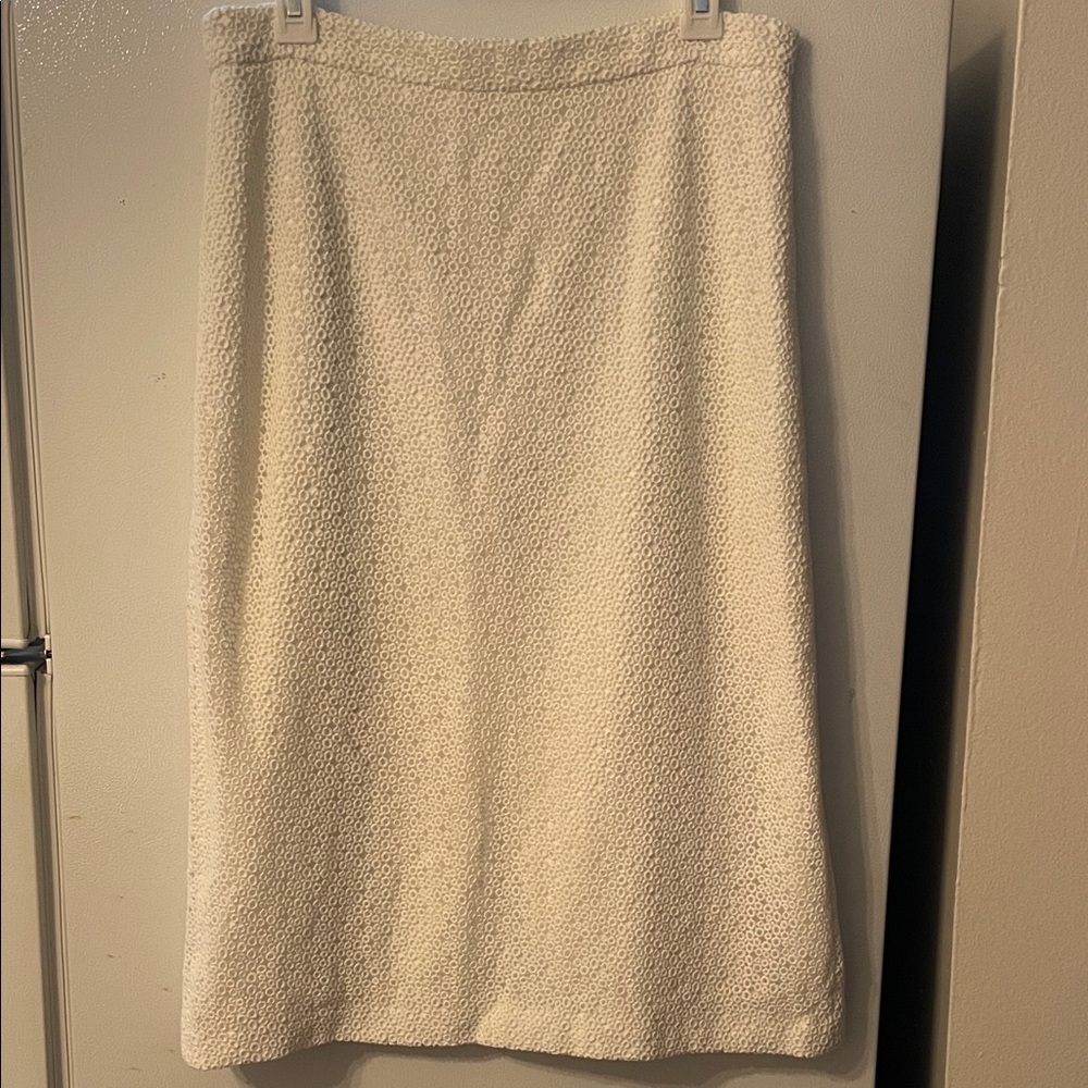 Club Monaco Size 10 100% Cotton Textured Lined‎ Pencil Skirt
